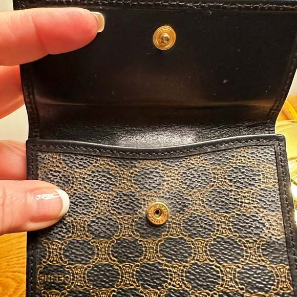 Celine Black Macadam Double Snap Wallet. EUC. - Picture 6 of 7
